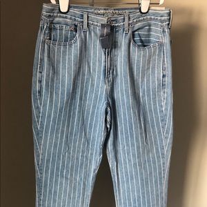 American Eagle Striped Mom Jeans | Size 12